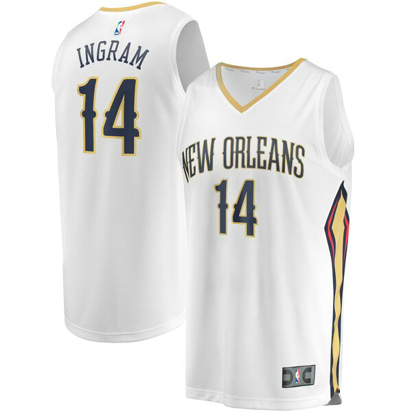 Maillot nba New Orleans Pelicans Association Edition Homme Brandon Ingram 14 Blanc